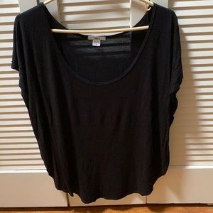 Bar III Black Scoop Neck Top